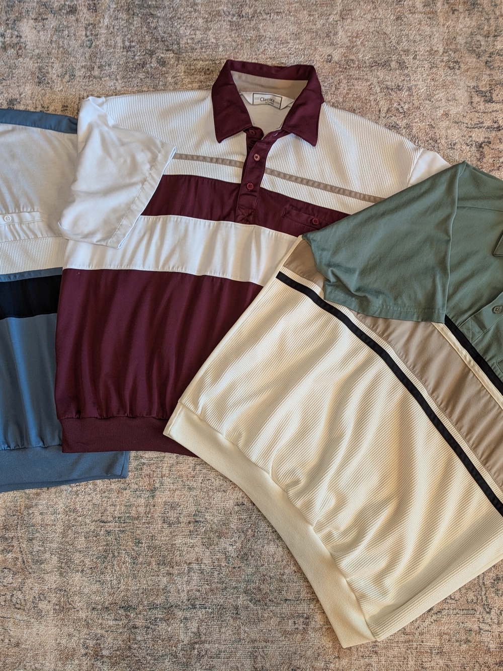 Vintage Classics By Palmland Shirt Mens XL Boxy 80s Retro Logo Pocket Lot Of 3